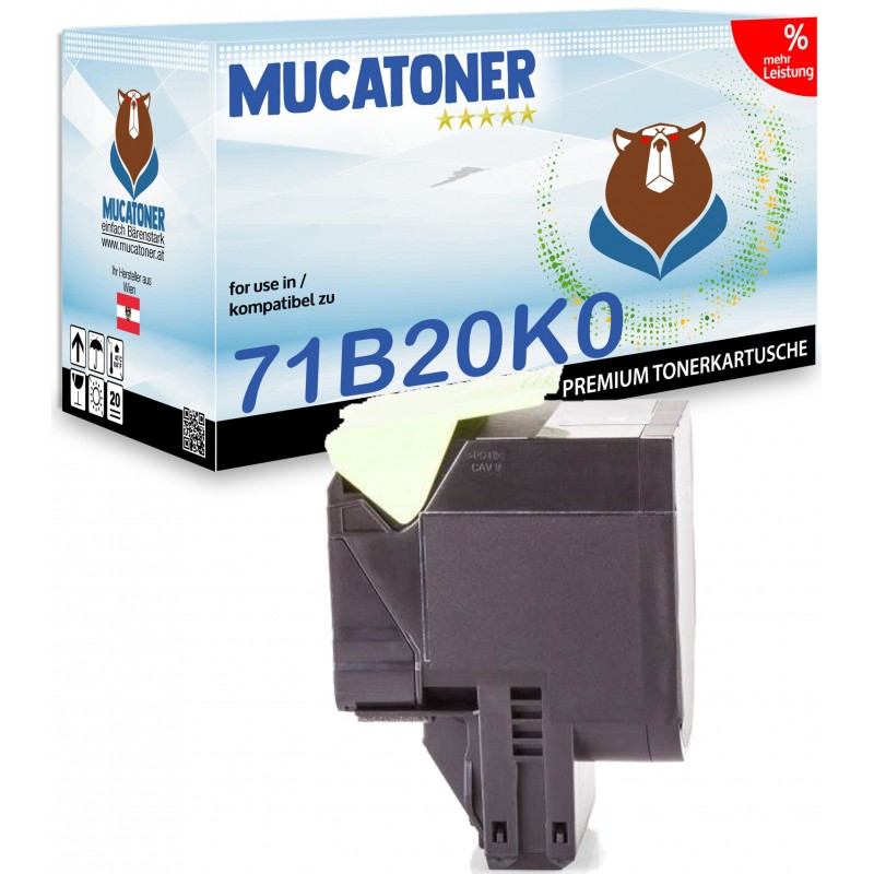 Kompatibel zu Lexmark 71B20K0 Toner Schwarz Kompatibel zu Lexmark 71B20K0 Toner Schwarz